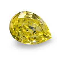 Фианит желтый груша 20х15мм (цвет 08)